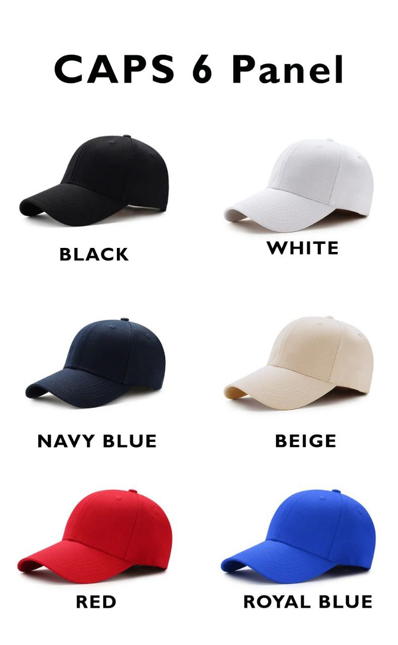 [صورة قبعات 6 قطع بألوان مختلفة]